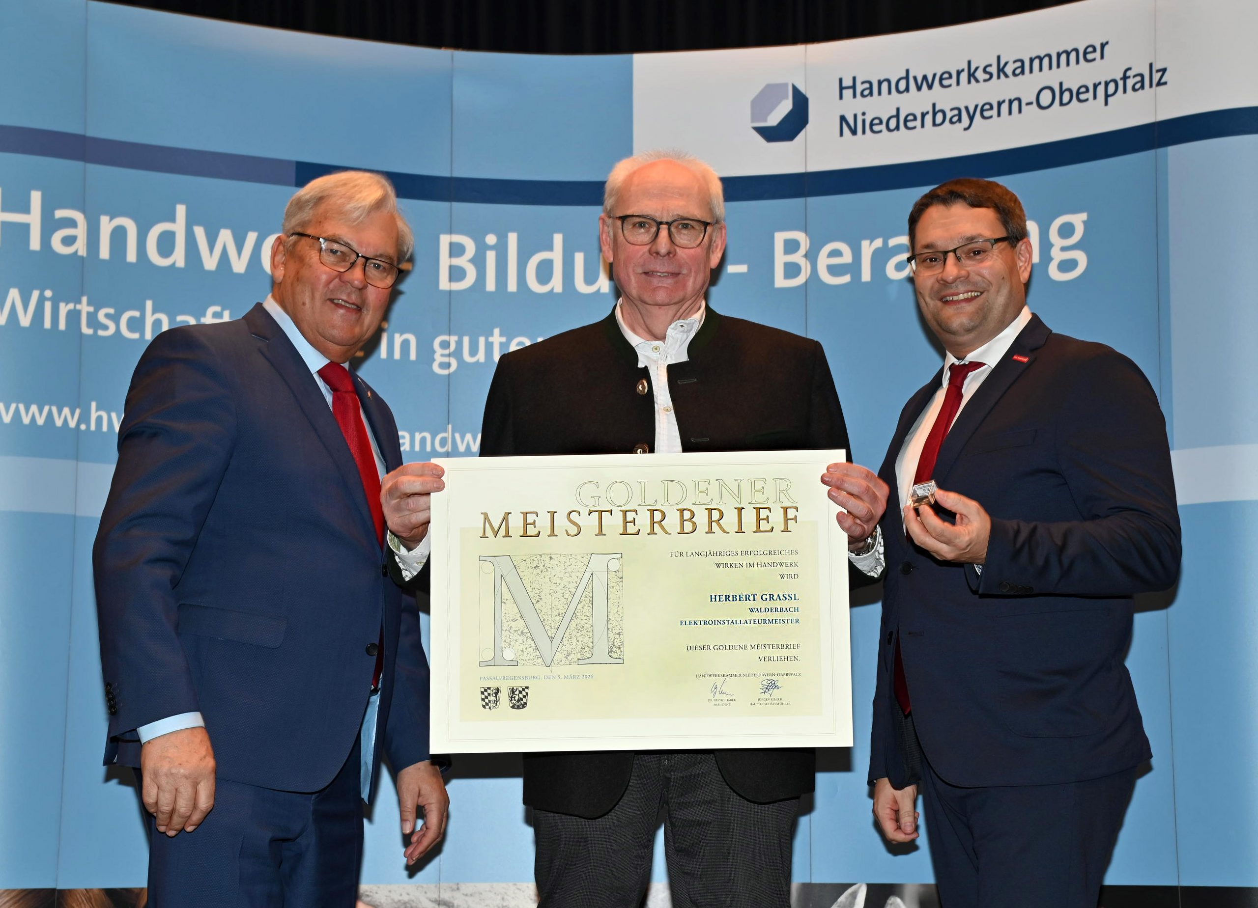 Goldener Meisterbrief Grassl Herbert
